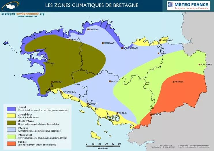 zones climatiques bretagne 2025