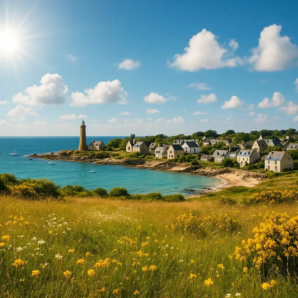 village breton sous le soleil d'été
