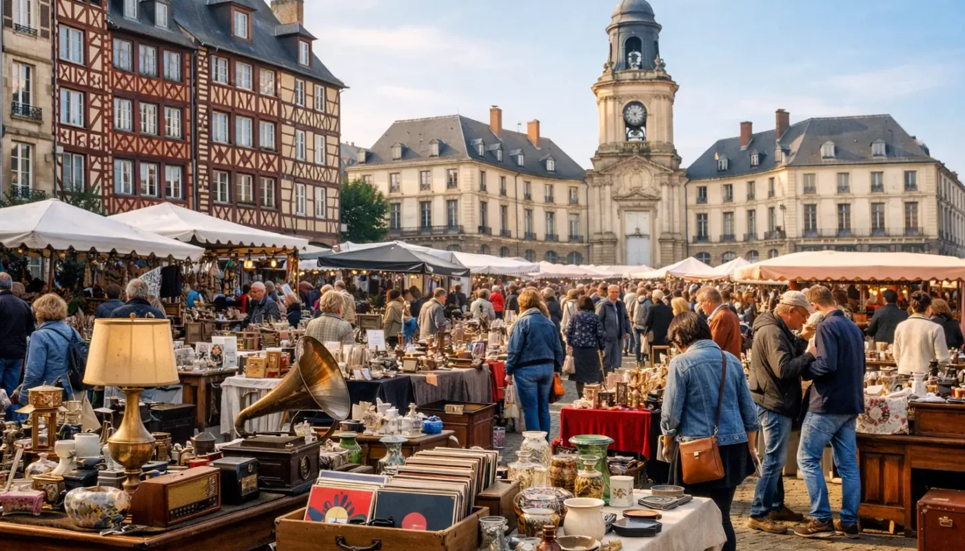 Brocante en plein air à Rennes